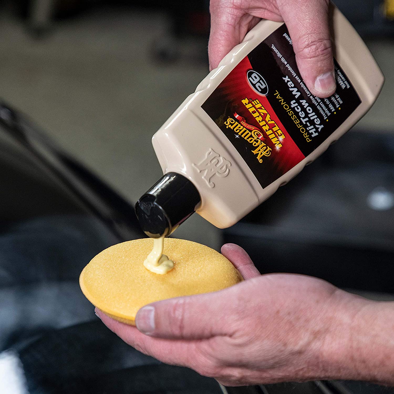 c-135. น้ำยาเคลือบสีรถ ชนิดเงางามพิเศษ Meguiar’s No.26 M2616 Mirror Glaze Hi-Tech Yellow Wax 473 ml. (16 Oz.)