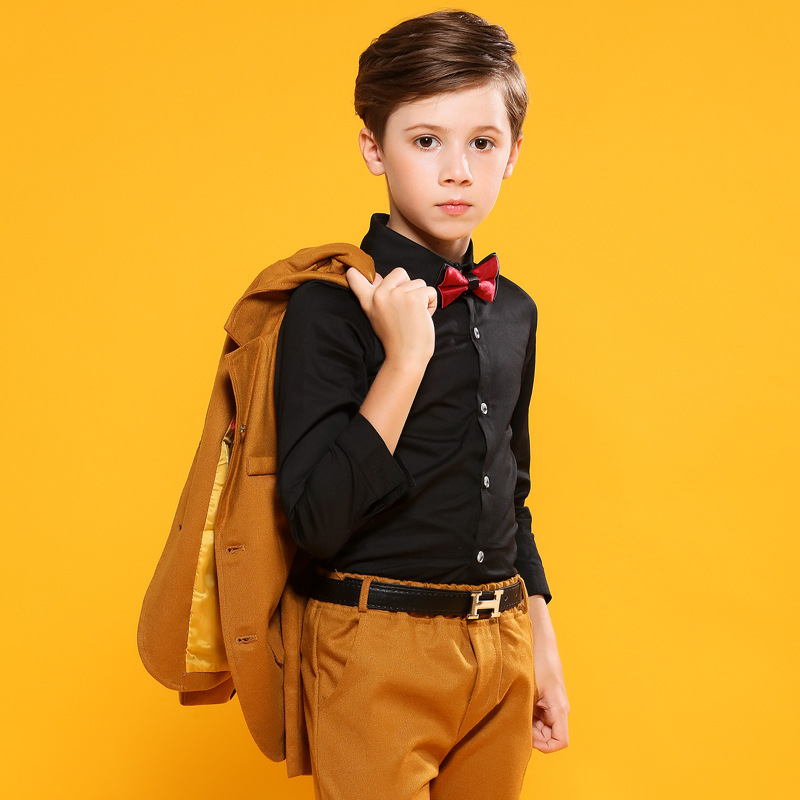 Pre-order ชุดสูทเด็กชาย สีน้ำตาลทอง