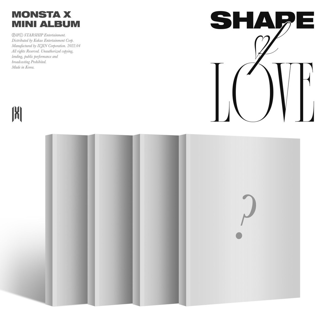 อัลบั้ม #MONSTA X Mini Album ShapeofLove Random Ver. - พรีออเดอร์ 2-3 สัปดาห์หลังจำหน่ายที่เกาหลี-