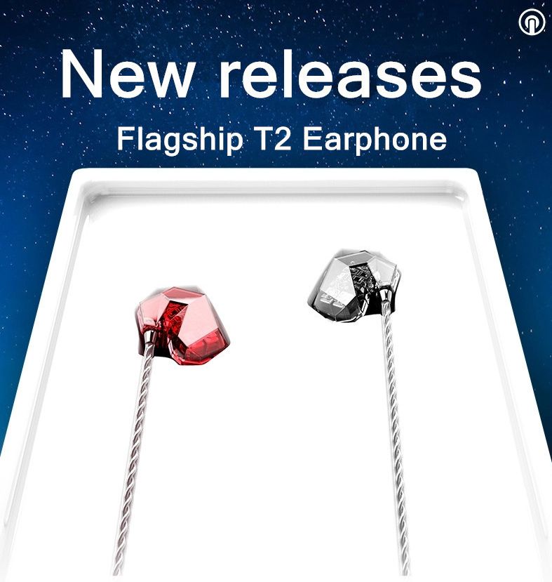 ขาย หูฟัง TTPOD T2 สีน้ำเงินใส สุดยอดหูฟังระดับเทพ 3 driver Hybrid (2BA 1 Dynamic) เสียงดี สายถักไม่พันกัน