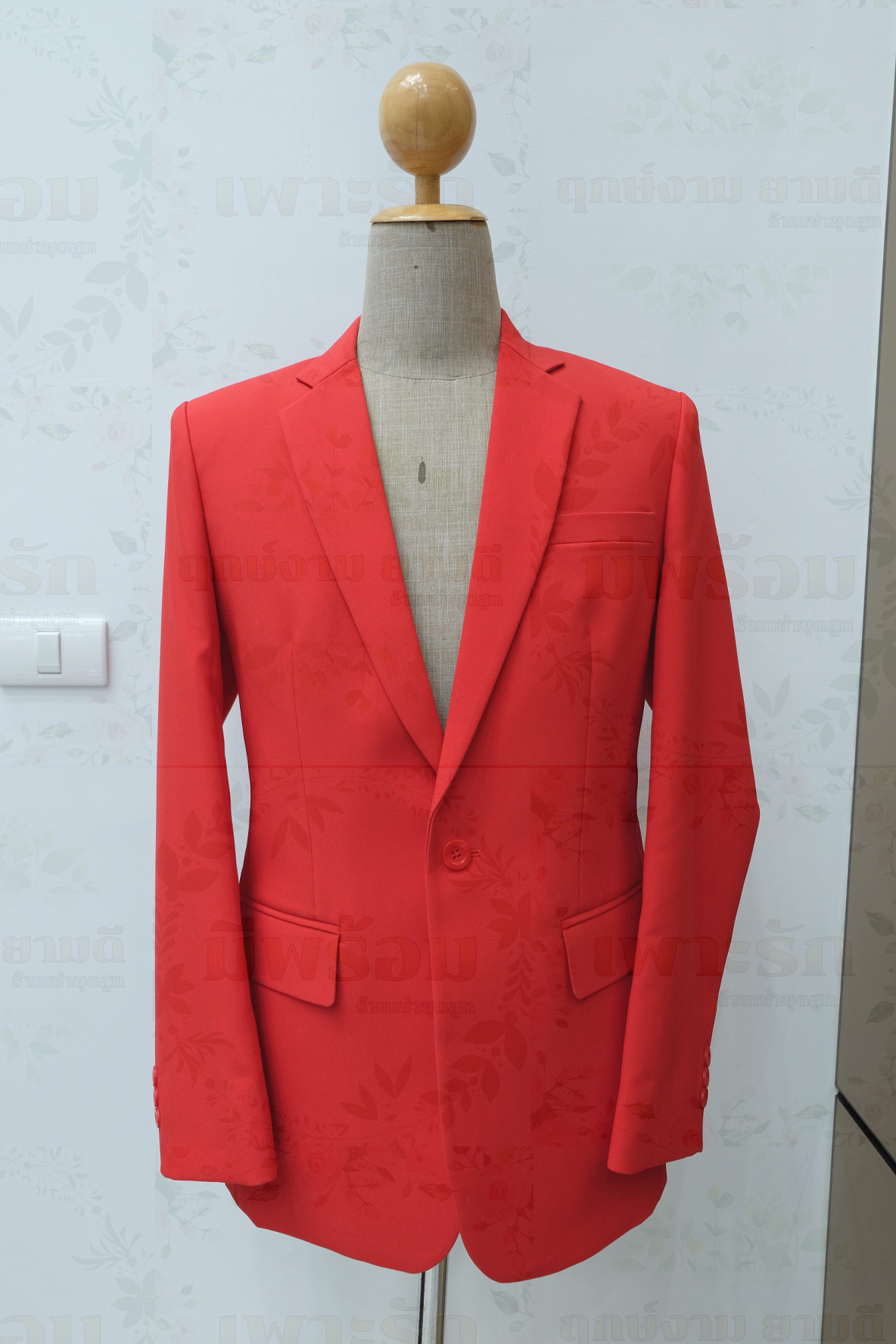 สูท 1 กระดุม (ให้เช่า) - สีแดง 000-00