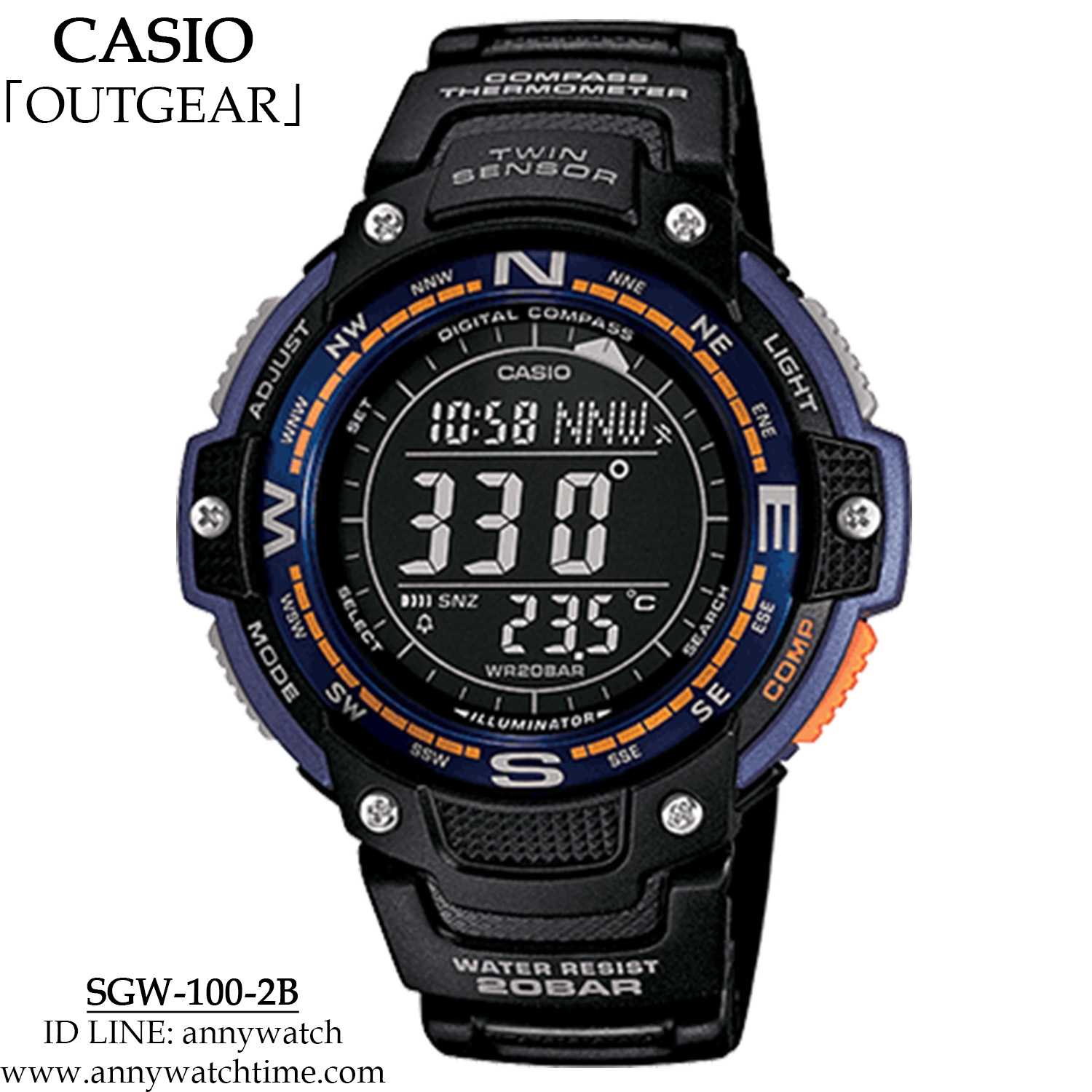CASIO SGW-100-2B
