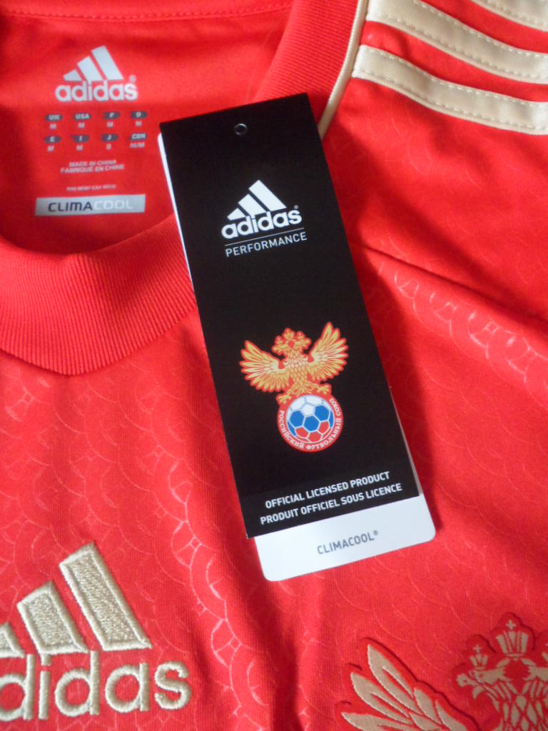เสื้อฟุตบอล ทีมชาติรัสเซีย ชุดเหย้า ชุดลุยศึกยูโร 2012 ใหม่ M-Size / RUSSIA Football Shirt Home Kit EURO 2012 Jersey NEW M-Size