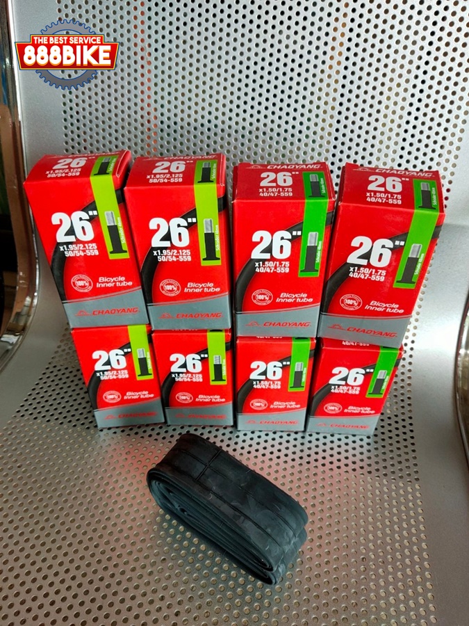 ยางในจักรยาน Chaoyang 26x1.50-1.75 และ 26x1.95-2.125 หัวใหญ่AV หัวเล็กFV