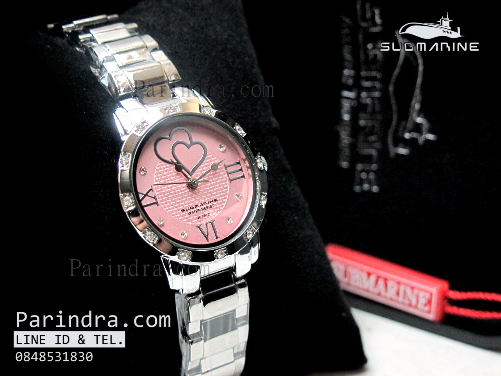 นาฬิกา U.S. submarine รุ่น J072L หน้าปัดชมพู