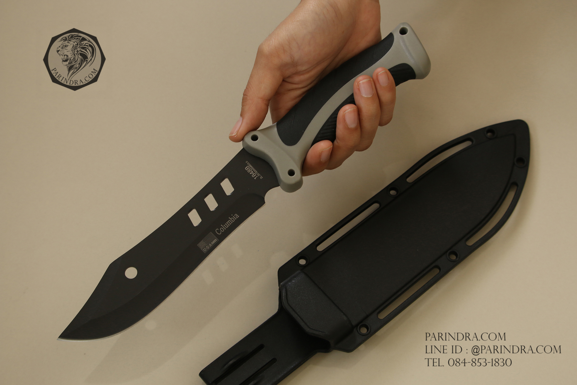 มีดใบตาย Columbia รุ่น 1848B ทรงใบมีดสวย พร้อมปลอกมีด พร้อมใช้