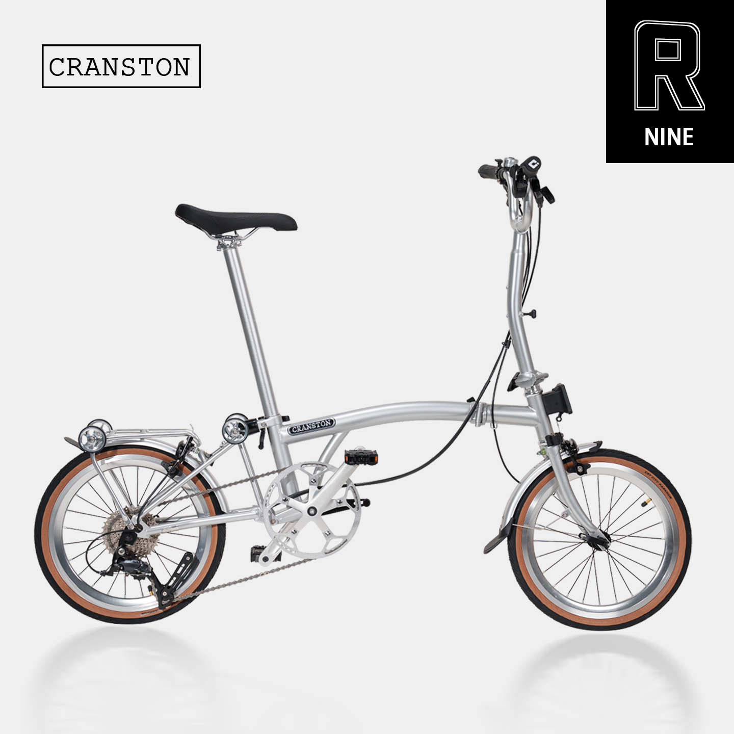 จักรยานพับ Cranston R9 16 นิ้ว 9 สปีด น้ำหนักเบา 12.5kg พับ 3 ทบ ดีไซน์เรโทร 16 สี — ปั่นในเมือง ปั่นไปทำงาน สะดวกพกพา