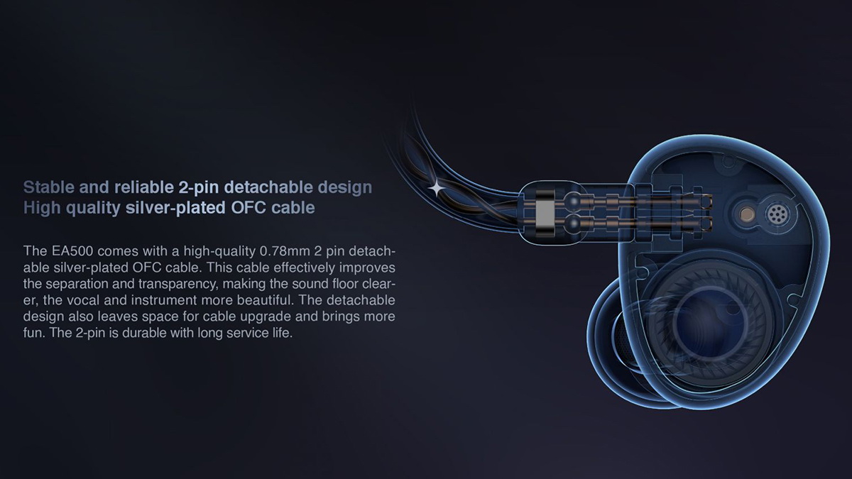 Simgot EA500 หูฟัง IEMs บอดี้โลหะหรู รองรับ Hi-Res เปลี่ยนท่อนำเสียงได้ ประกันศูนย์ไทย