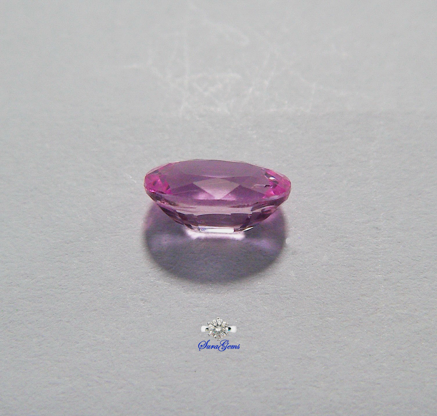 พิ้งค์แซฟไฟร์ !ดิบ Pink Sapphire 粉紅色藍寶石 Weight 0.709 ct. Clarity IF - VVS .
