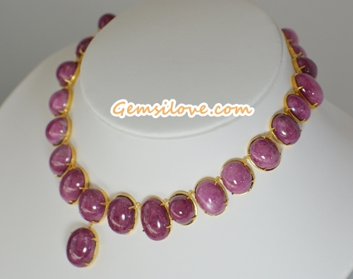 สร้อยทับทิมขนาดใหญ่ 557 กะรัต (0390)