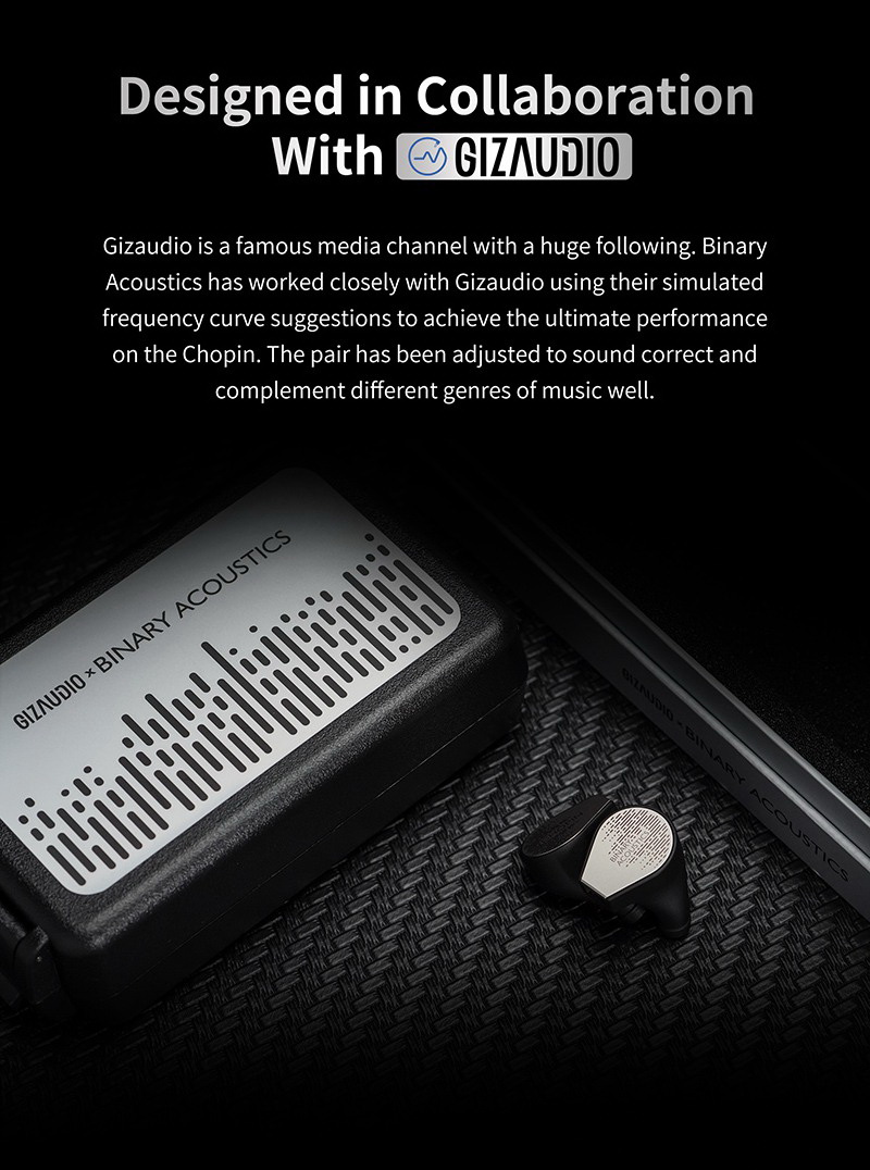 Gizaudio x Binary Chopin หูฟัง IEMs Hybrid 4 ไดรเวอร์ 1DD+3BA ประกันศูนย์ไทย