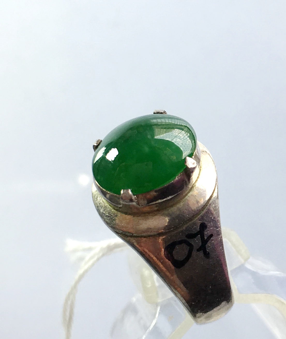 Myanmar Jade หยกพม่า A jadeite ชุดแหวน+ต่างหู แหวน นน.2.01 ct.และ ต่างหู นน. 2.92 ct.