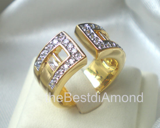 BR620+++แหวนแถวDouble A+++สุดสวย Modern ดูดีมากๆๆ ใส่แล้วเปรี้ยวเฉี่ยว เก๋ Intrend งานสวย เพชรสวย