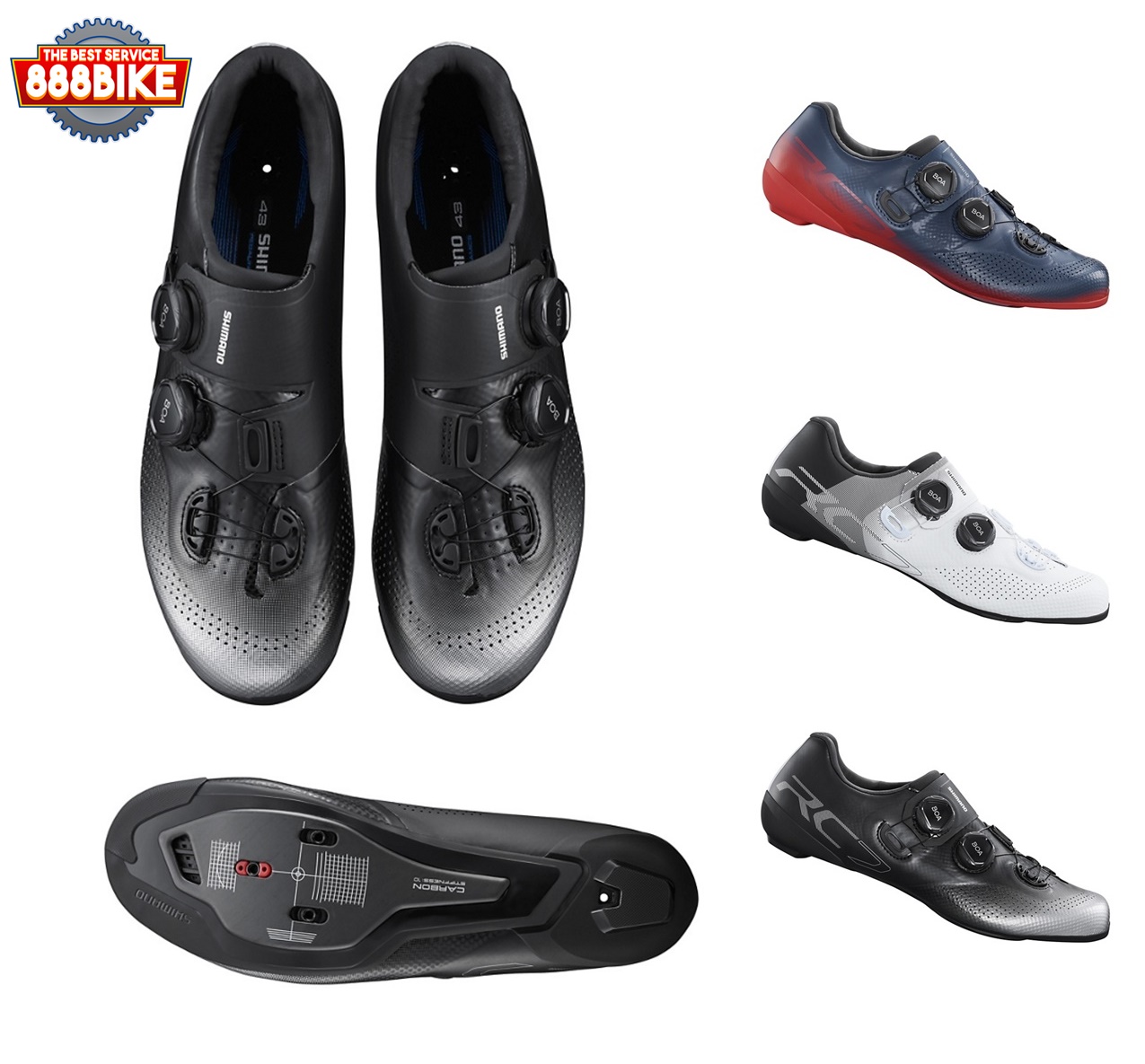 Shimano SH-RC702 NEW SPD-SL Road Shoes Midsole Material Carbon fiber composite