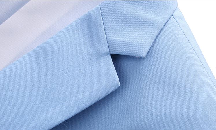 Pre-order ชุดสูทชาย สีฟ้า สไตล์เกาหลี พร้อมเสื้อกั๊ก