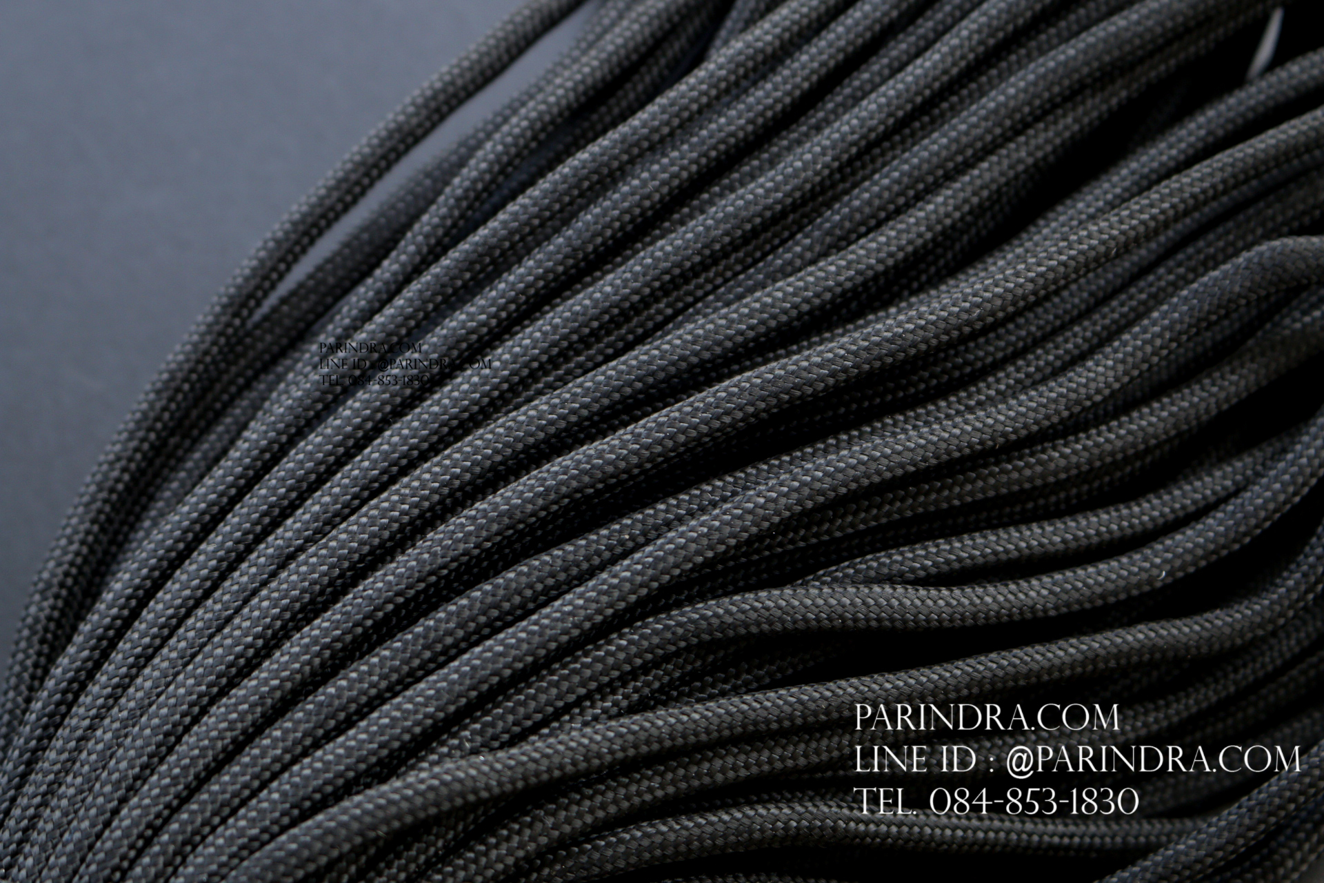 เชือกพาราคอร์ด PARACORD 550 สีดำ ใช้ได้งานได้เอนกประสงค์
