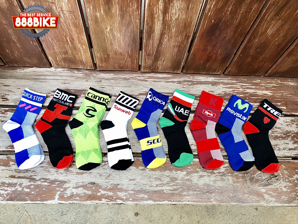 ถุงเท้าปั่นจักรยาน PROTEAM เนื้อผ้าระบายอากาศ และ ยืดหยุ่นสุง