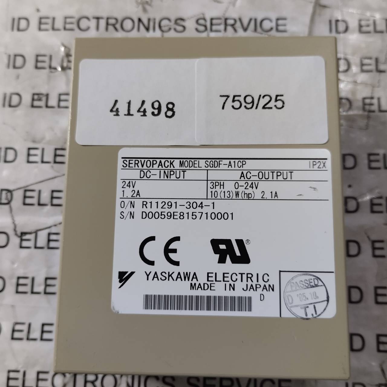 SGDF-A1CP SERVO DRIVE " YASKAWA "