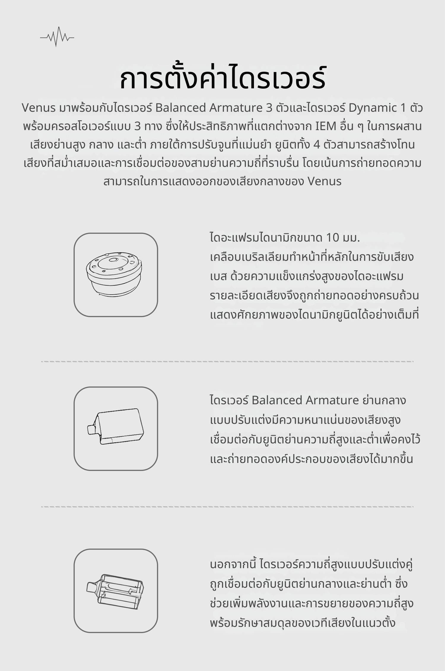 <PreOrder> Melody Wings Venus หูฟัง IEMs 4 ไดรเวอร์ 3BA+1DD เพชรเม็ดงามที่ไม่มีใครพูดถึง ประกันศูนย์ไทย