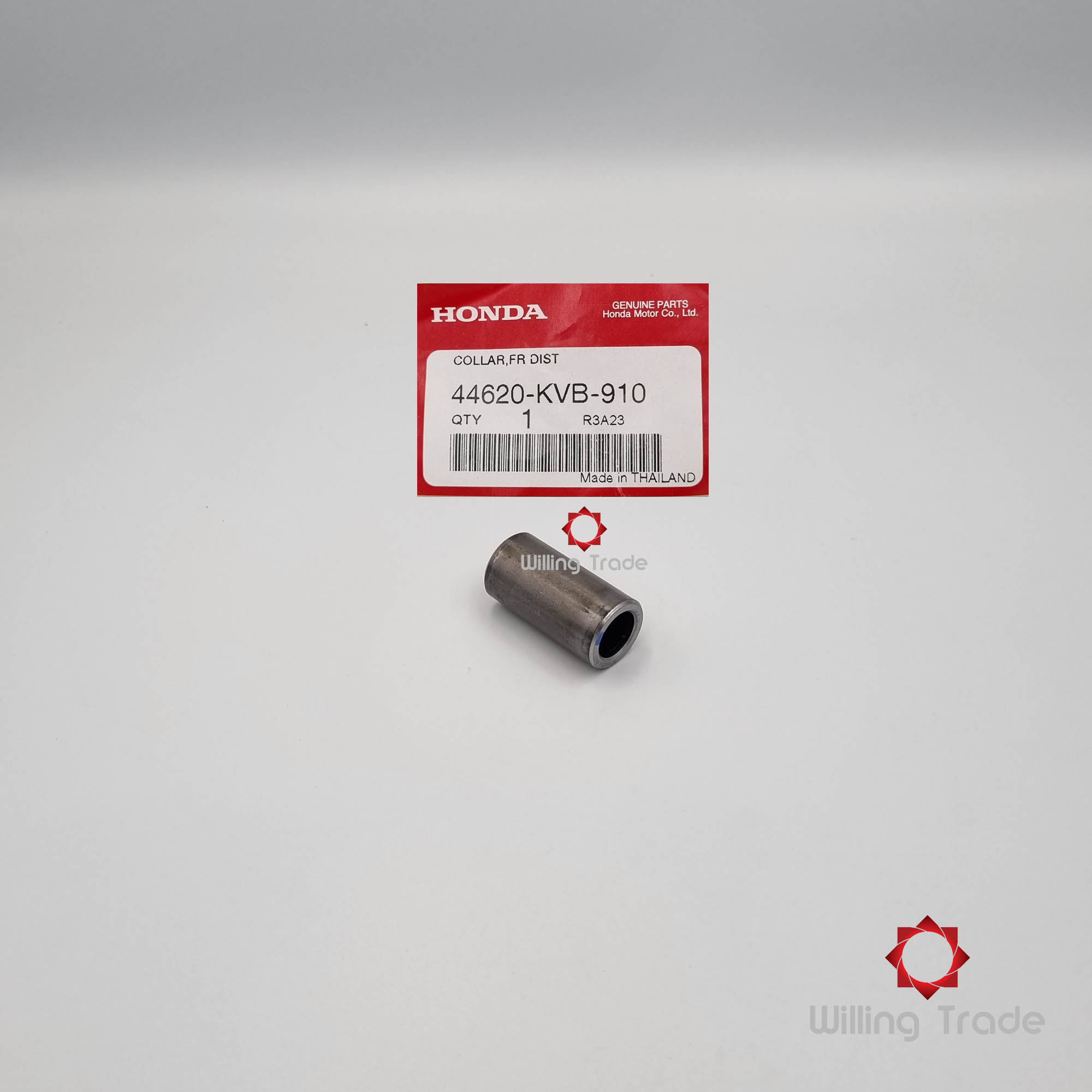 ปลอกรองเพลาล้อหน้า (WX465) HONDA: (44620-KVB-910): CLICK125I 2014 ... แพ๊คละ 1 ชิ้น... [แท้ศูนย์ 100%] ...กลุ่มอะไหล่ล้อหน้า (ล้อแม็ก) ... COLLAR, FR. DISTANCE