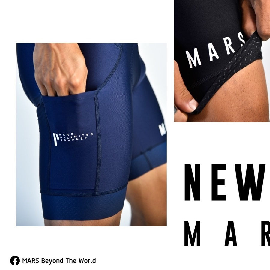 กางเกงปั่นจักรยานขาสั้น MARS รุ่น Training รุ่นใหม่ล่าสุด เนื้อผ้าทำมาจากวัสดุโพลีเอสเตอร์ ไนลอน ไลคร่า และ สแปนเด็กซ์ เจเนเรชั่นใหม่ ระบายเหงื่อได้ดีเยี่ยม 2025