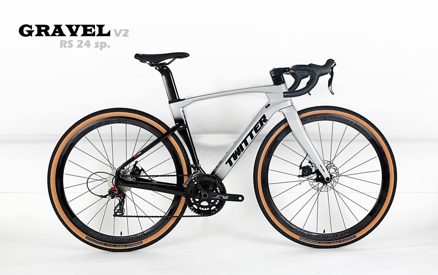 เสือหมอบ Twitter Gravel V2 24 เฟรมคาร์บอน ซ่อนสาย เกียร์ RETROSPEC 2*12 สปีด ล้อ 700C ปี 2022