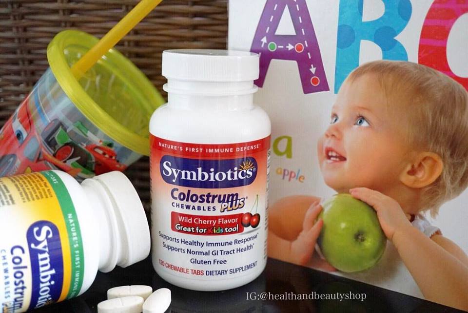 Symbiotics, Colostrum Chewables Plus, Wild Cherry Flavor, 120 Chewable Tabs
