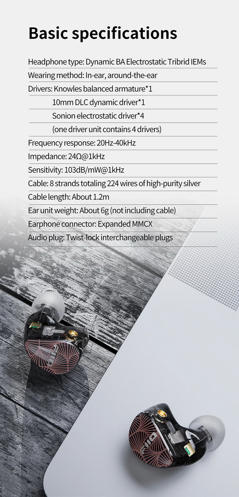 FiiO FX15 หูฟัง Tribrid 6 ไดรเวอร์ 1BA+1DD+4EST รองรับ Hi-Res ประกันศูนย์ไทย