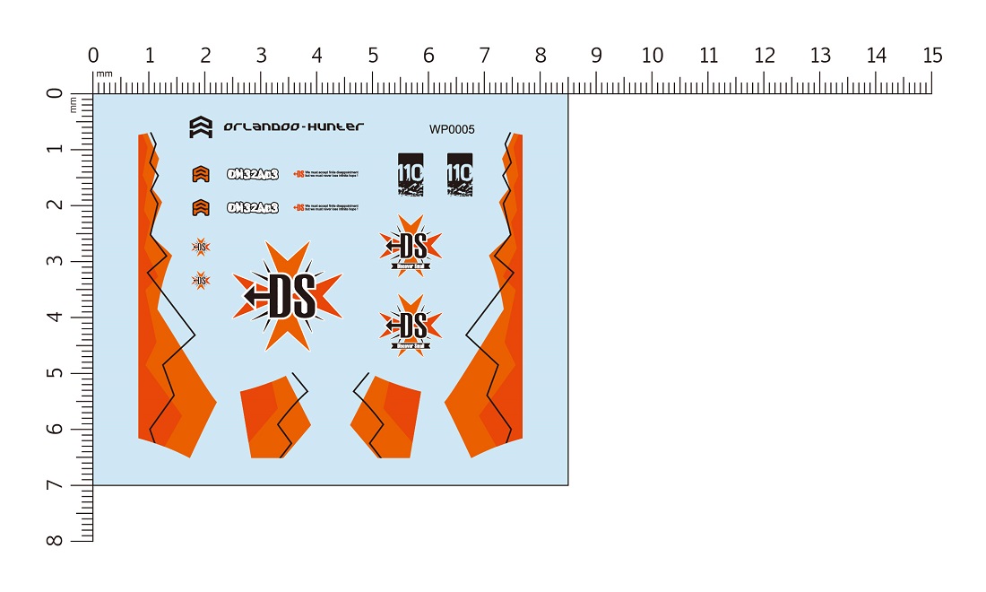 DECAL OH32A03 (ORANGE) WP0005