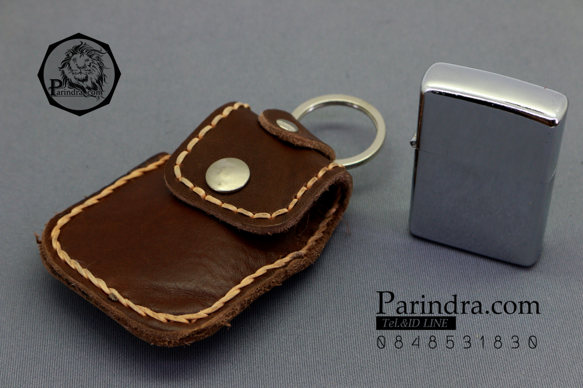 กระเป๋าหนังแท้ สีน้ำตาล สำหรับใส่ไฟแช็ค ทนทาน ใช้ได้นาน