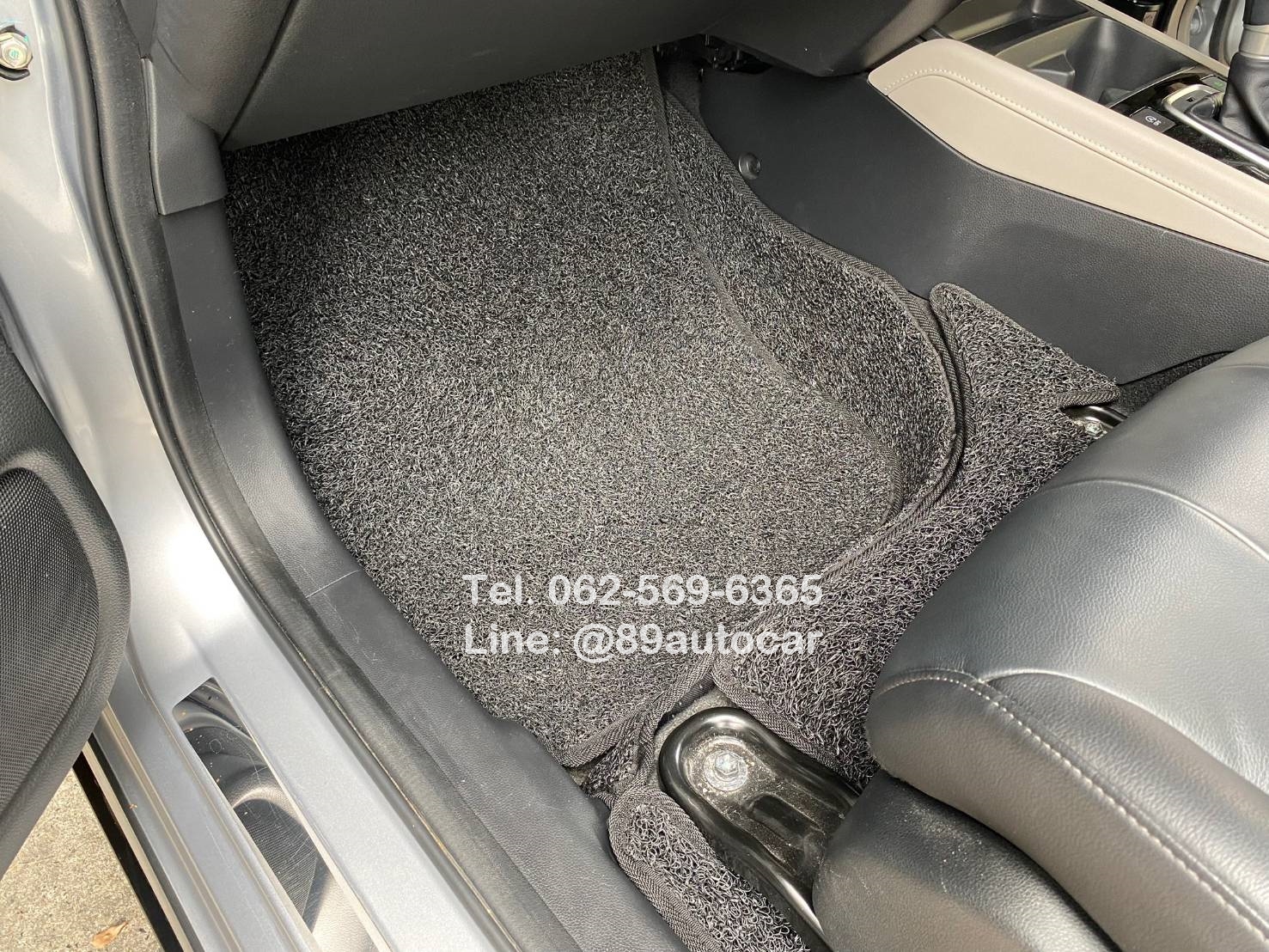 พรมดักฝุ่น Honda City 2024 ปูพรมไวนิลสีดำขอบดำ