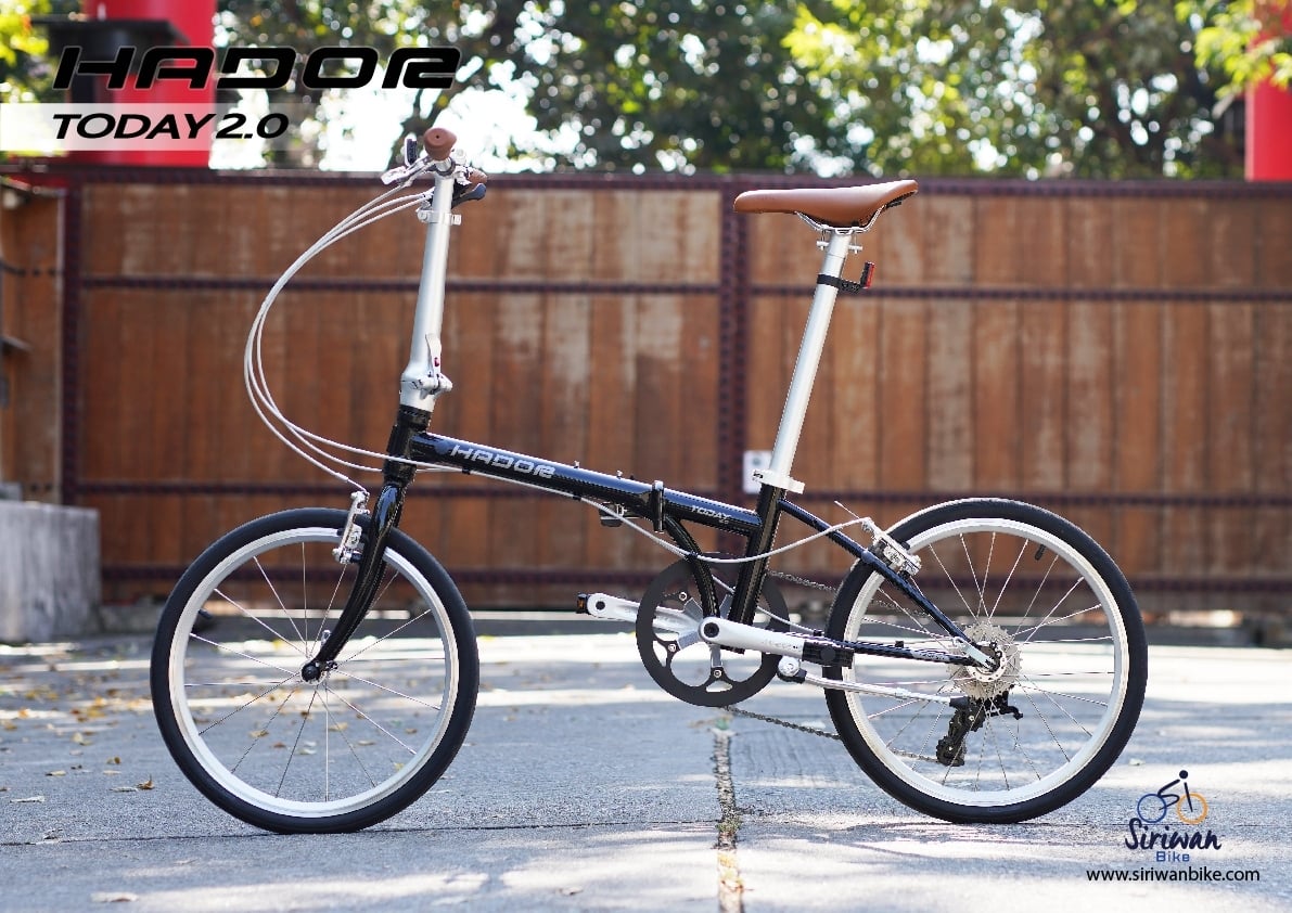จักรยานพับได้ HADOR TODAY 2.0 Folding bike ล้อ 20" ชุดเกียร์ LT-Woo A5 9 สปีด เฟรม CHROMOLY