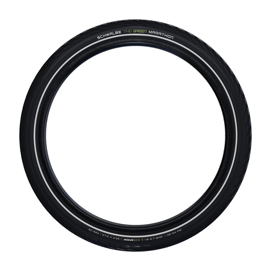 SCHWALBE ยางนอกรถพับรุ่น GREEN MARATHON, ขอบลวด, 20x1.75, สีดำ (406)