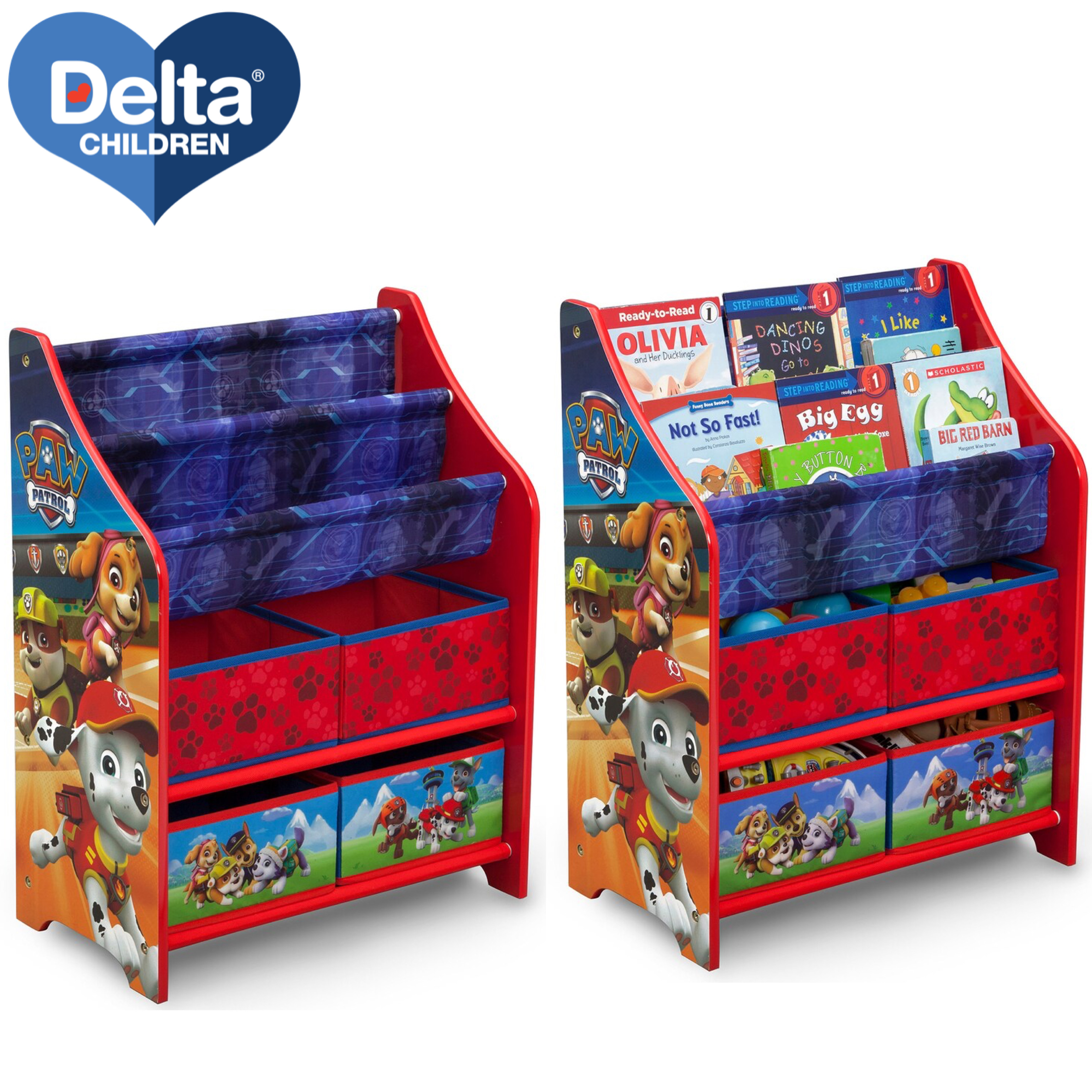 ชั้นเก็บของ ชั้นวางหนังสือ ลาย พาว แพทโทรล Delta Children Paw Patrol Book & Toy Organizer