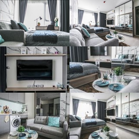 ให้เช่าคอนโด ริทึ่ม สุขุมวิท 36 - 38 ชั้น17 Studio 25ตรม.มีเครื่องซักผ้า ใกล้ BTS ทองหล่อ
