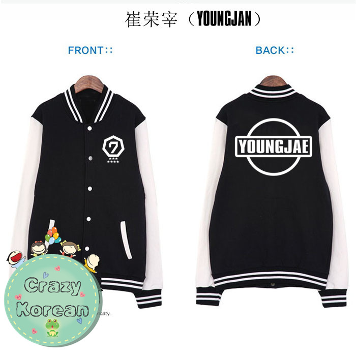 เสื้อเบสบอลแขนยาว GOT7 (ระบุเมมเบอร์)