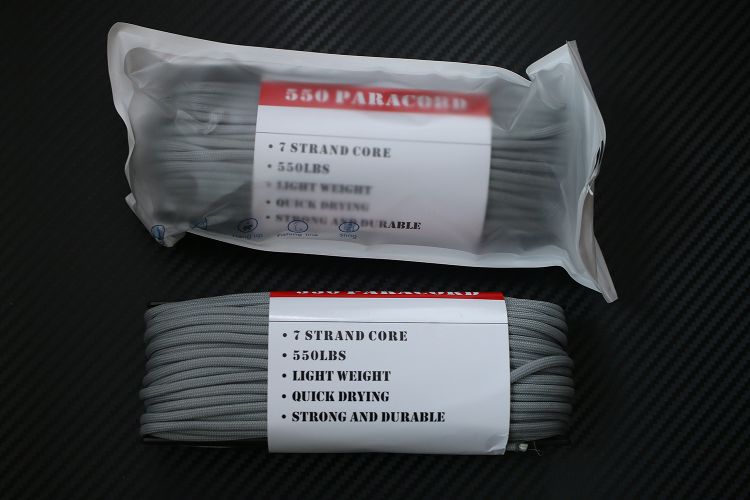 เชือกพาราคอร์ด PARACORD 550 คุณภาพสูง # NATURAL GREY ใช้ได้งานได้เอนกประสงค์