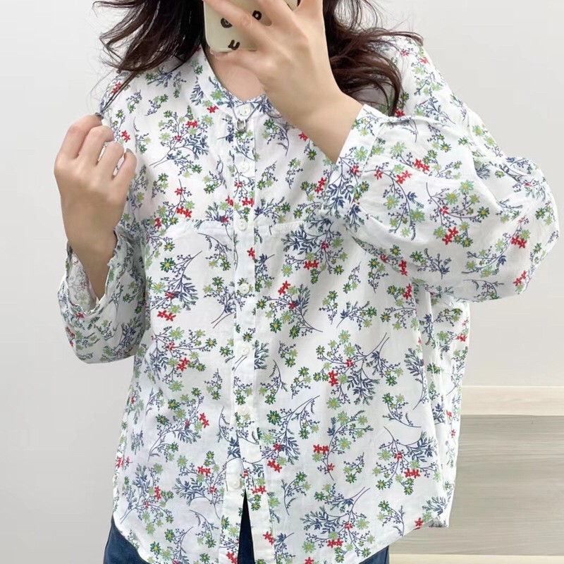 เสื้อผ้าฝ้ายลายดอกไม้