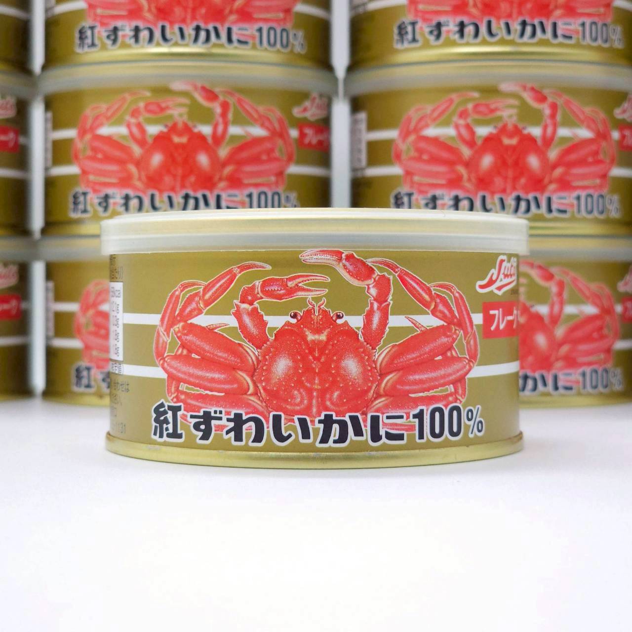 เนื้อปูซูไวจากฮอกไกโด เนื้อปูหิมะญี่ปุ่นแท้ Snowcrab 100% 紅ずわいがに フレーク缶 ขนาด 100 กรัม