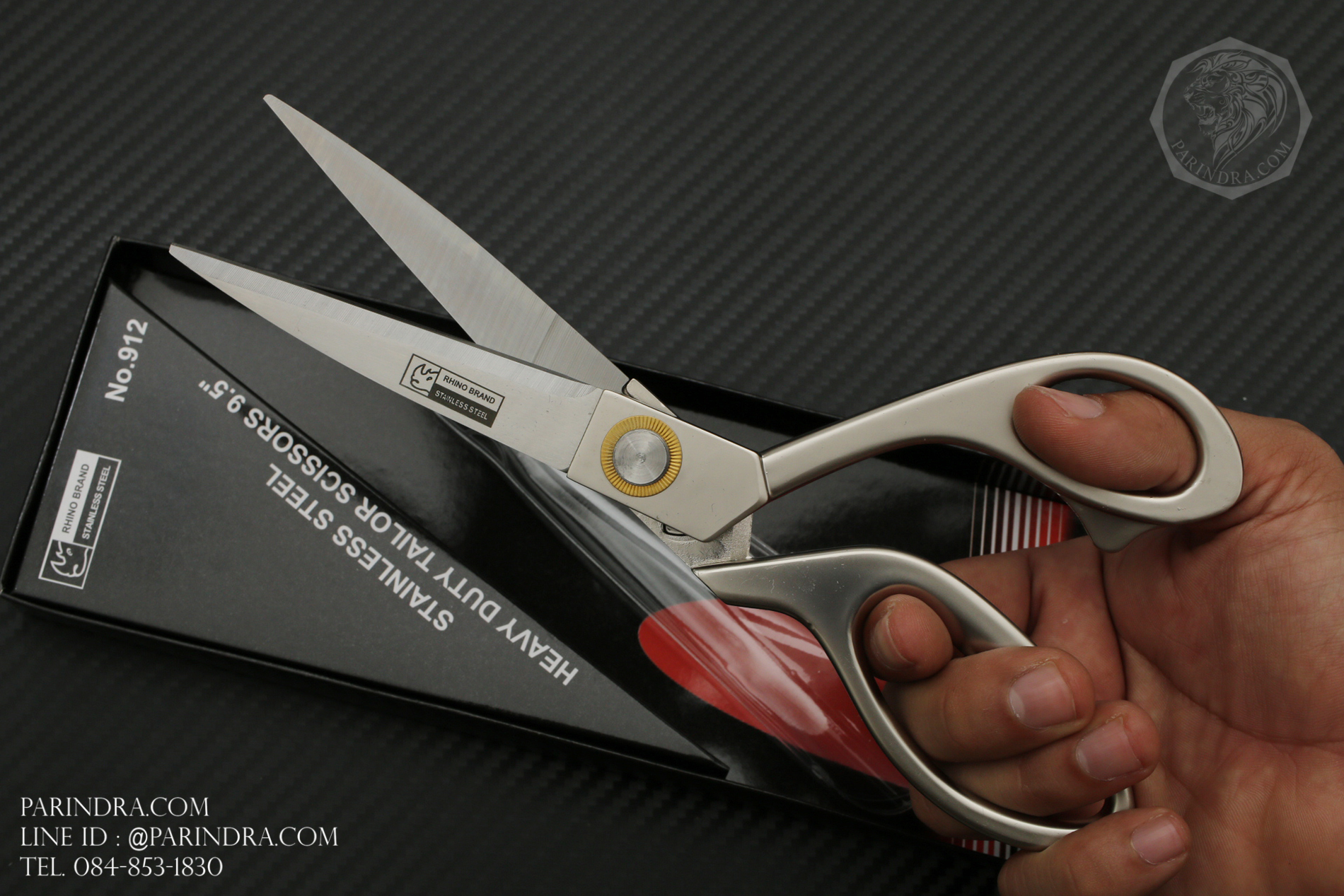 กรรไกรตัดผ้า Rhino Brand No.912 ขนาด 9 นิ้ว HEAVY DUTY TAILOR SCISSORS STAINLESS STEEL