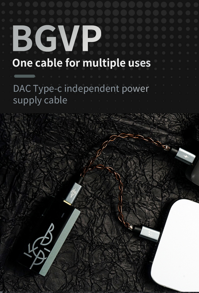 BGVP TC-1 สายอัพเกรดแบบ 2 in 1 สำหรับ DAC ต่อกับ มือถือ ใช้แหล่งจ่ายไฟแยก ให้เสียงที่บริสุทธิ์ยิ่งขึ้น ประกันศูนย์ไทย