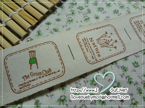 ป้ายผ้า Zakka ญี่ปุ่น ลาย Nature 1 เมตร (กว้าง 2.5 cm) 23 บล็อก