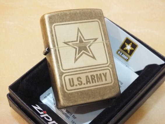 ไฟแช็ค Zippo 28933 แท้ "Zippo United States Army, Antique Brass" Lighter แท้นำเข้า 100%