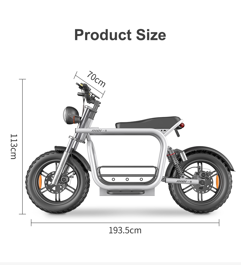 YIDI D60 fat tires big wheel electric SCOOTER ล้อ 20นิ้ว 5สปีด วิ่งได้ 60-70กม.