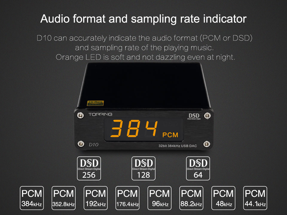 ขาย Topping D10 USB DAC ระดับ Hi-Res รองรับ DSD256 , 384kHz/32bit