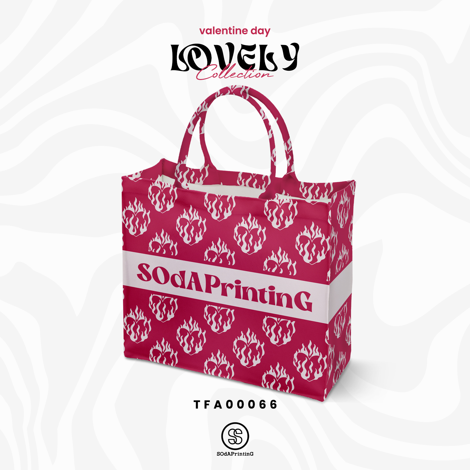 กระเป๋า Book Tote Bag Lovely Collection รหัส TFA00066 #SOdAbag #SOdAPrintinG