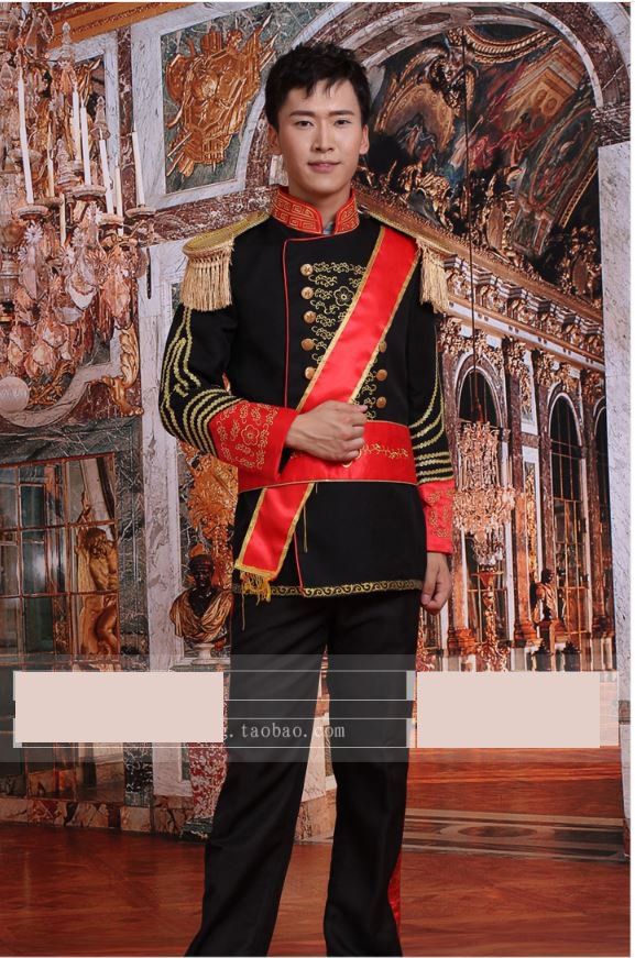 Pre-order ชุดสูทชาย สไตล์ยุโรป Court Marshal แนวทหารยุโรป สีขาว