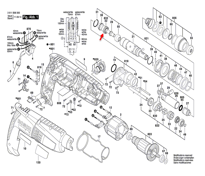 แปรงยาง สว่านโรตารี่ Bosch บอช GBH 2-18 RE [#832] Pn.1610508051 (แท้-สั่ง)