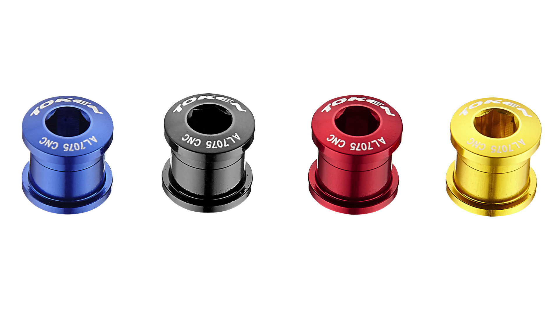 น๊อตใบจาน Token AL-k083 Prime Alloy Chainring Bolts Prime มีแดง และทอง (มี 4 ชิ้น)