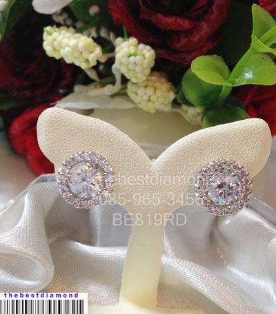 ==BE819RD+++ต่างหูเพชรcz แบบล้อม 2 in 1+++ต่างหูสุดเก๋ ใส่ได้ 2 แบบ แบบเพชรล้อม หรือ หมุดธรรมดา คุ้มสุดๆๆ เพชรสวยมากๆๆ ดีไซน์เลิศ หรู